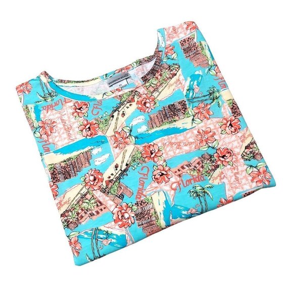 Fashion Bug Women's Plus Size Florida Vacation Top - Picture 1 of 8